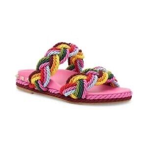 Valentino Rockstud Braided Slides